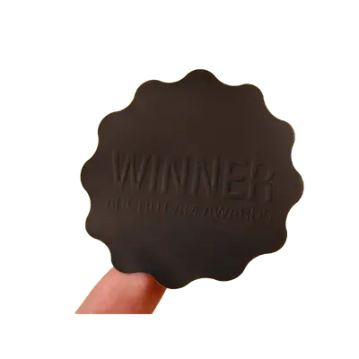 Black Embossed Stickers image 3