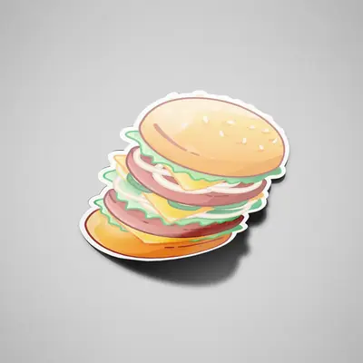 Burger Branding Stickers image 1
