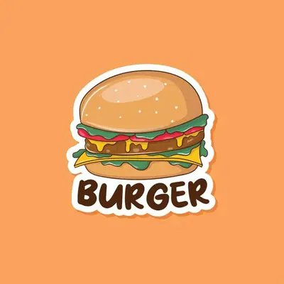 Burger Branding Stickers image 3