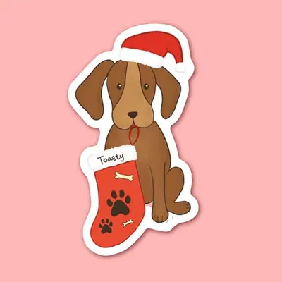 Christmas Dog Stickers