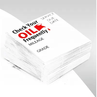 Custom Oil Change Stickers image 2