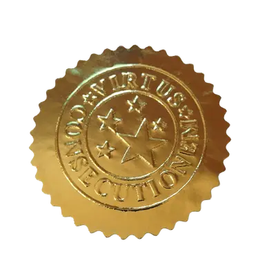 Embossed Certificate Stickers image 1