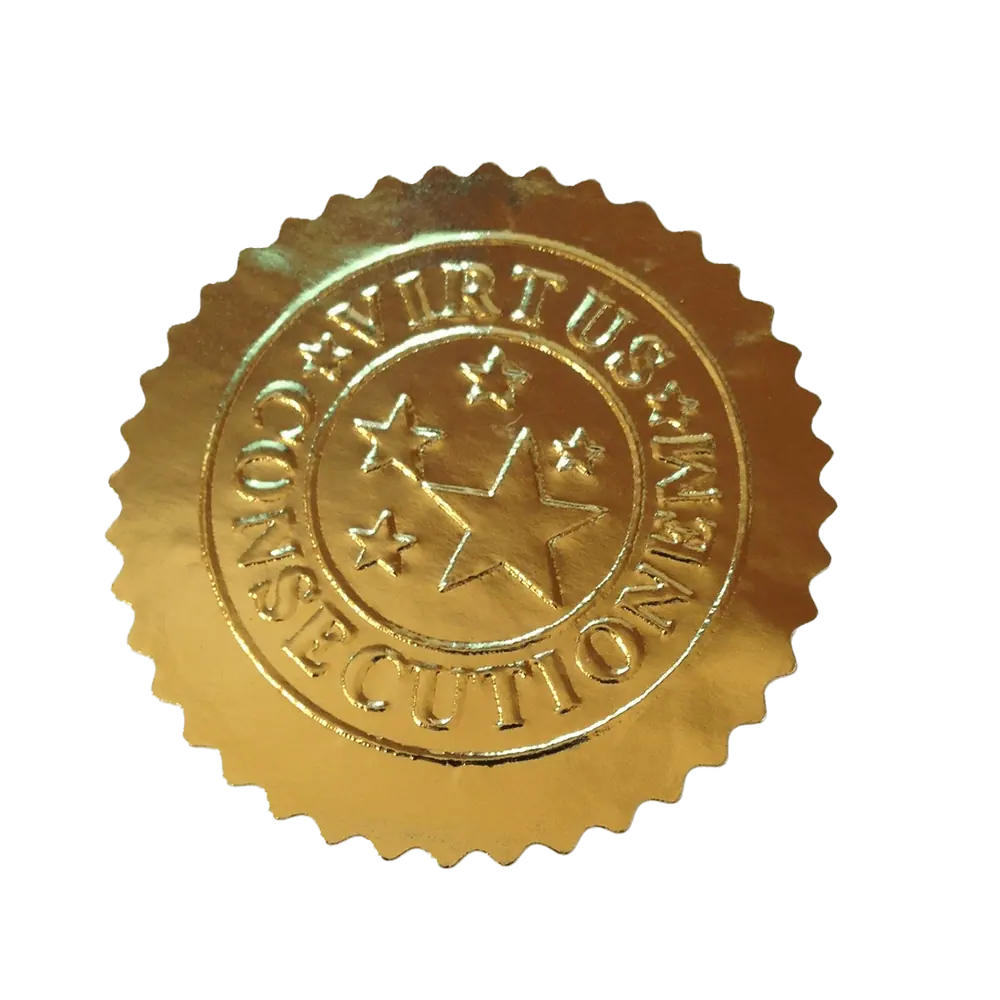 Embossed Certificate Stickers