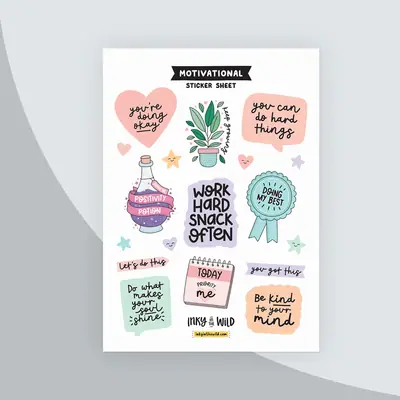 Motivational Sticker Sheets