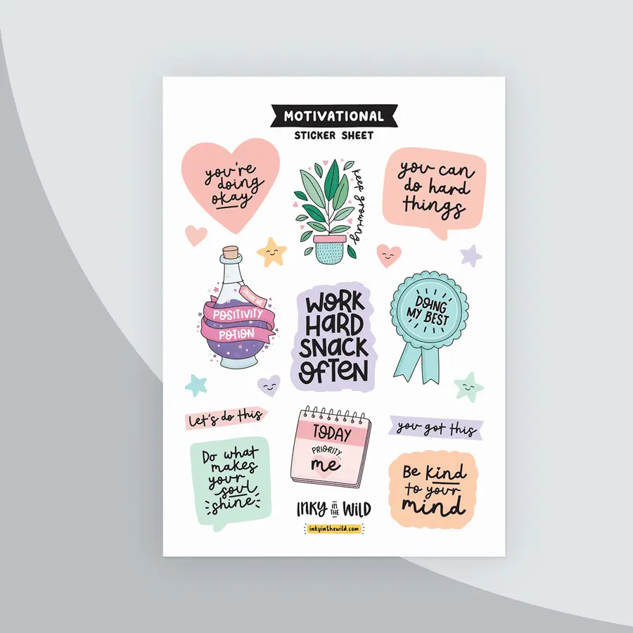 Motivational Sticker Sheets