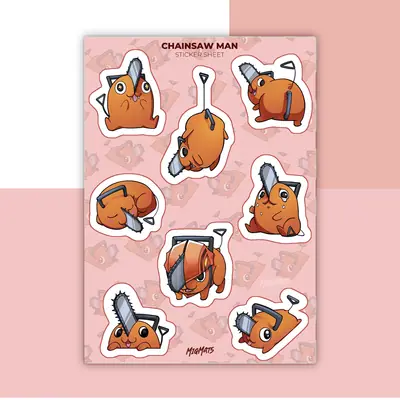 Pochita Stickers Set image 1